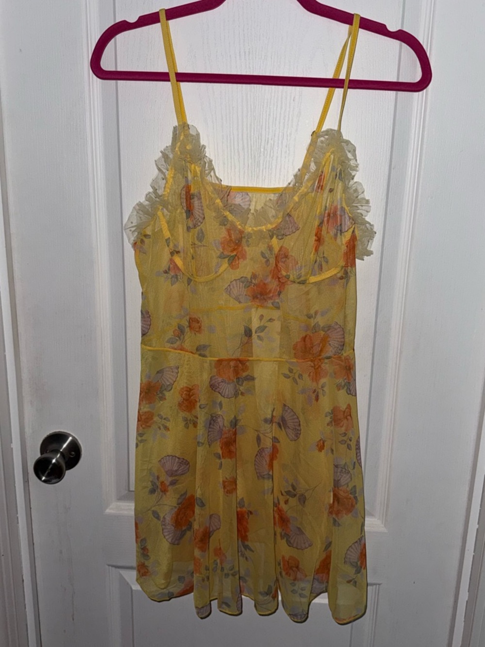 Yellow lingerie dress
